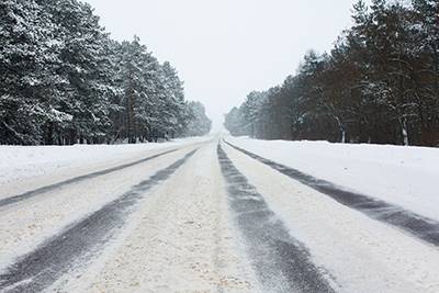 Arctic Blast Snow Covered Roads